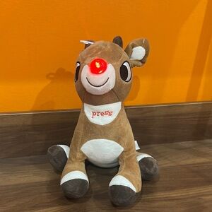 Light-Up Reindeer Plush Toy - Brown and White
